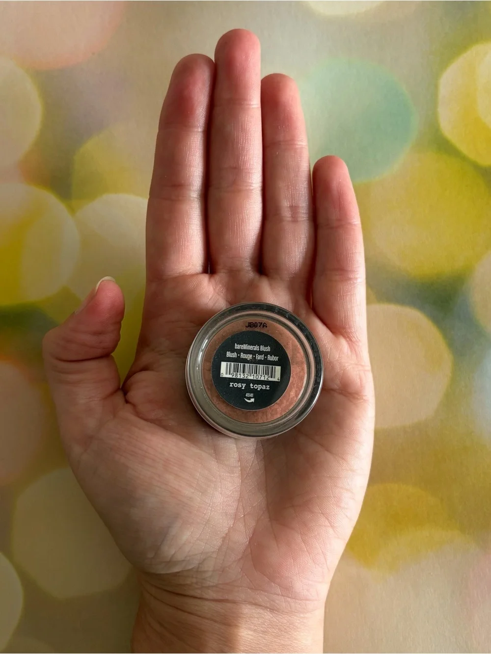 bareMinerals TRAVEL SIZE Rosy Topaz Blush - warm rose shade - small jar .57g